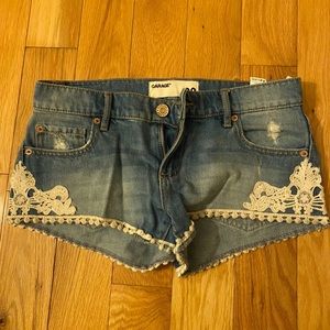 Denim jeans shorts